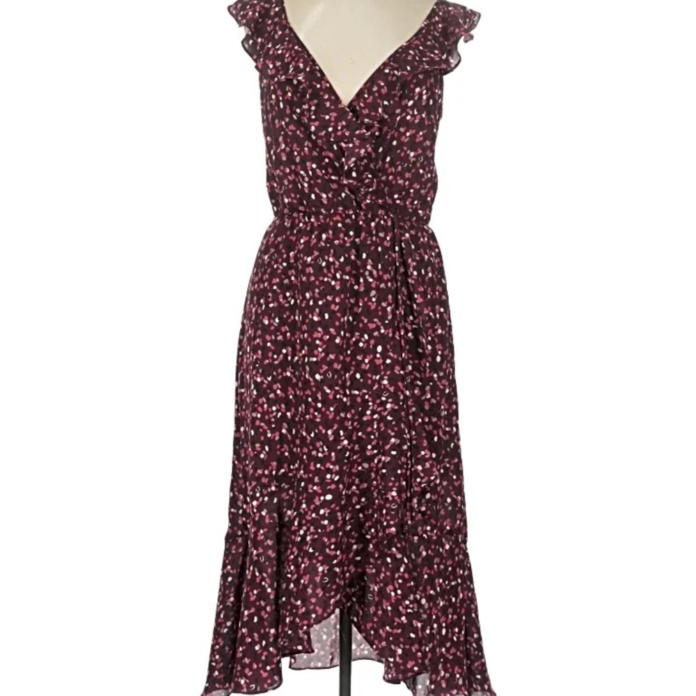 Socialite wrap dress maroon size s